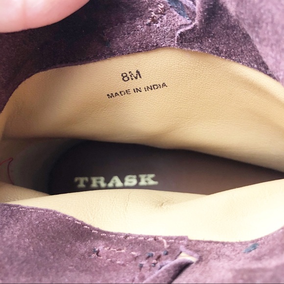 Trask maroon suede grommet ankle boots - Picture 4 of 4